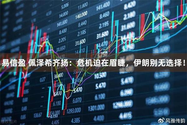易信盈 佩泽希齐扬：危机迫在眉睫，伊朗别无选择！